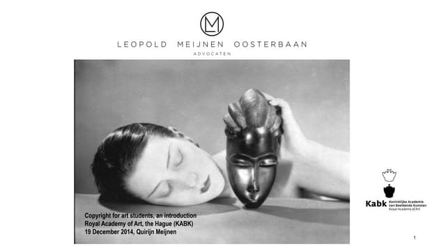 Copyright introduction royal acadamy of art, the hague (kabk) the Netherlands