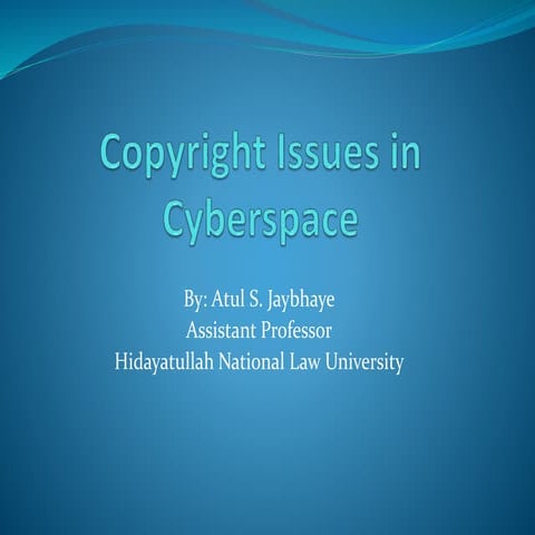 Copyright issues in cyberspace