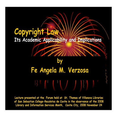 Copyright Law   Its Academic Applicability And Implications