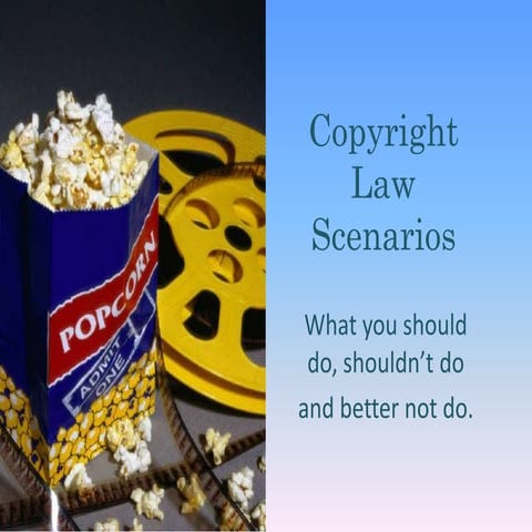 Scenarios dealing with Copyright and Plagiarism | PPT