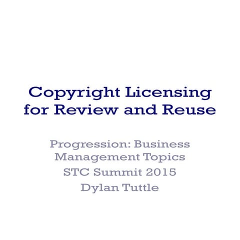 Copyright Licensing for Review and Reuse