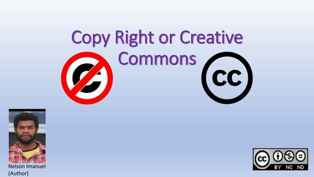 Copy right or creative commons