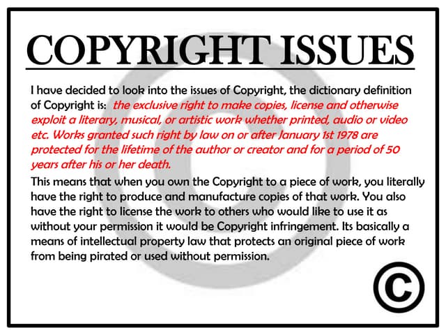 Copyright Issues