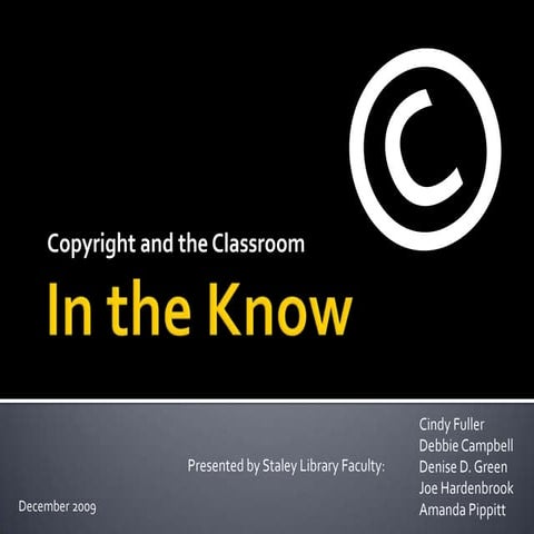In the Know: Copyright and the Classroom