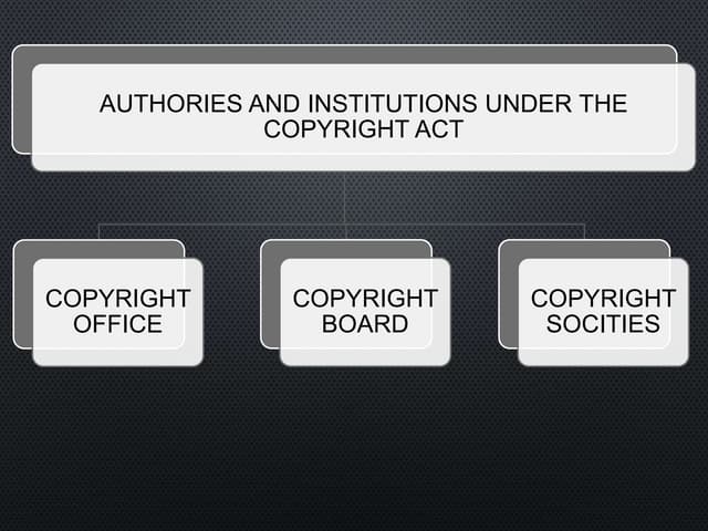 Authorities under copyright laws