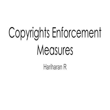 Copyrights Enforcement Measures Hariharan R .pptx