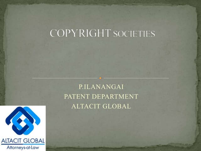 Copyright socities