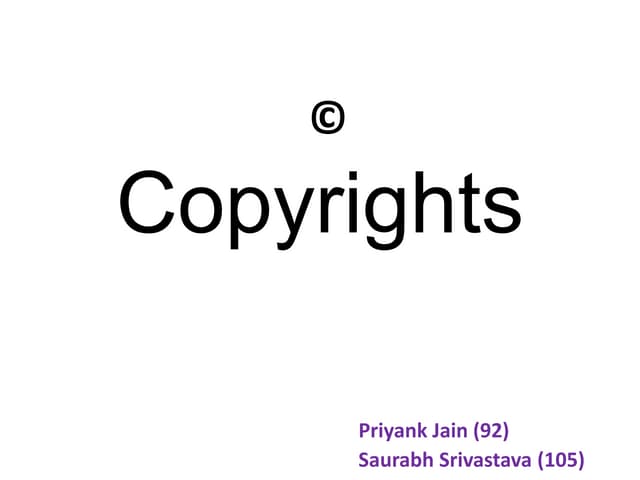 Copyrights priyanksaurabh