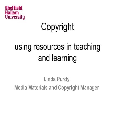 Copyright - using resources in teaching and learning
