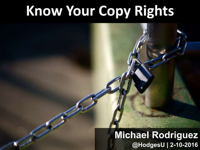 Copyright Faculty Workshop @ Hodges University
