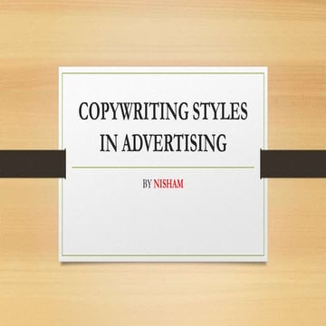 COPYWRITING STYLES IN ADVERTISING (5)