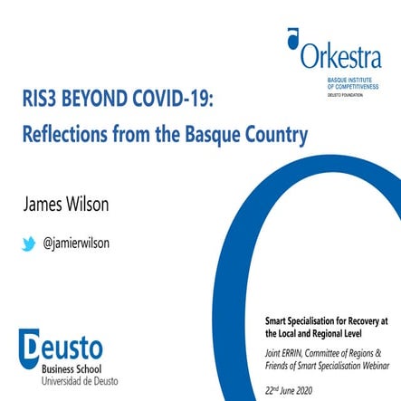 RIS3 BEYOND COVID-19. Reflections from the Basque Country