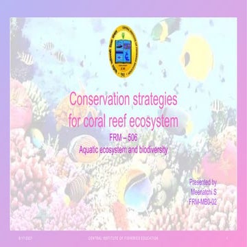 Coral conservation