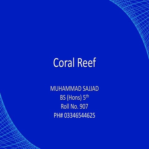 Coral reef presentation