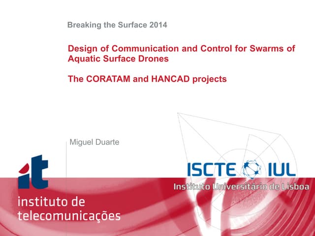 CORATAM presentation at Breaking the Surface 2014