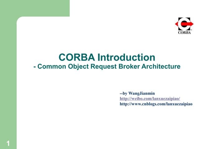 Corba introduction and simple example 