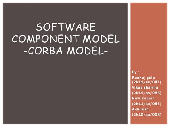 Corba model ppt