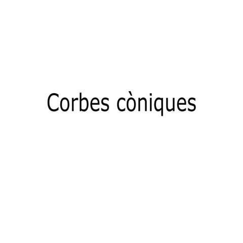  Corbes coniques