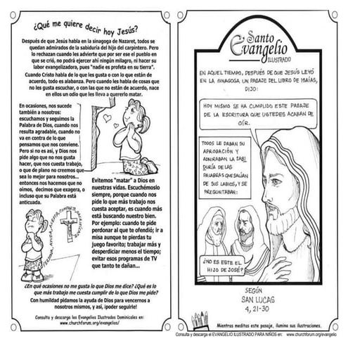 LECTIO DIVINA DOMINICAL COMIC BIBLICO ! NADIE ES PROFETA EN SU PUEBLO 