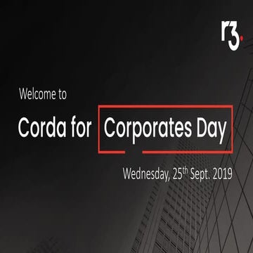 Corda for Corporates at Sibos 2019