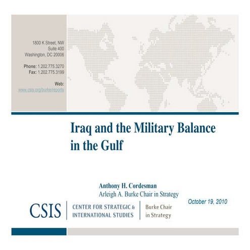 Iraq and the Military Balance in the Gulf