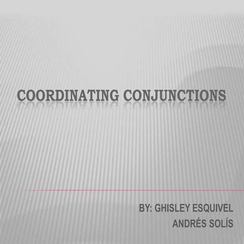 Cordinating conjunctions
