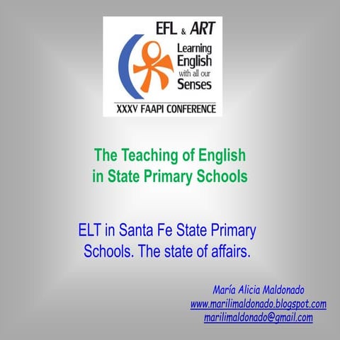 ELT in Santa Fe Province State Primary Schools
