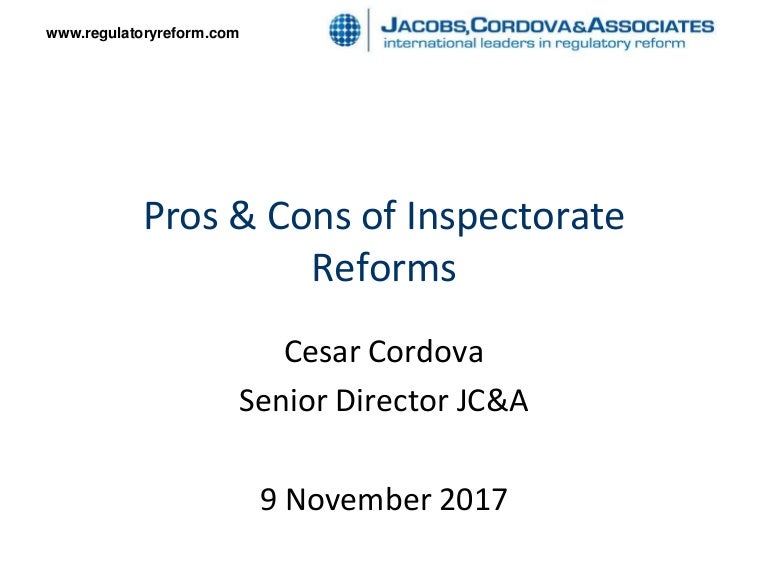 Pros & Cons of Inspectorate Reforms
