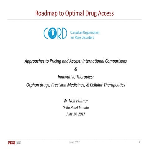 Roadmap to Optimal Drug Access (Neil Palmer, PDCI) June 14, 2017