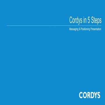 Cordys in 5 steps