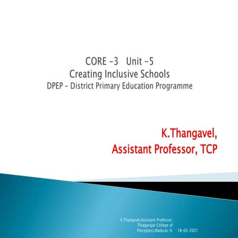 DISTRICT PRIMARY EDUCATION PROGRAMME