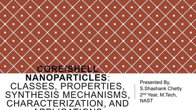 Core shell nanostructures
