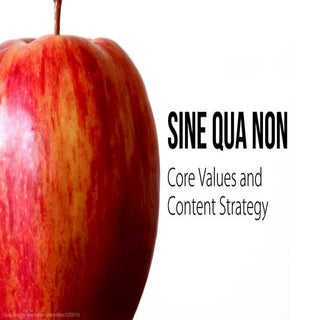 Sine Qua Non: Core Values and Conte...