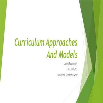 Models of curriculum designing and Approaches | PPTX