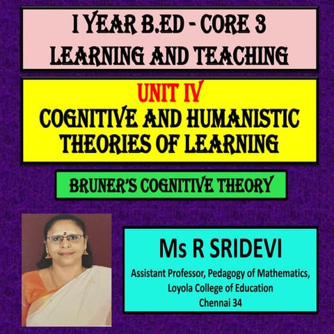 Core 3 unit iv bruner cognitive development