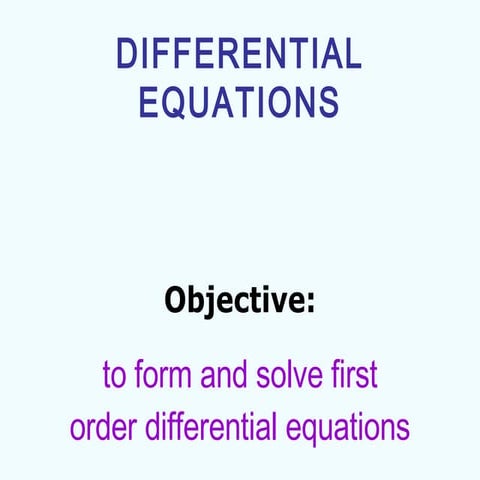 Core 4 Differential Equations 1