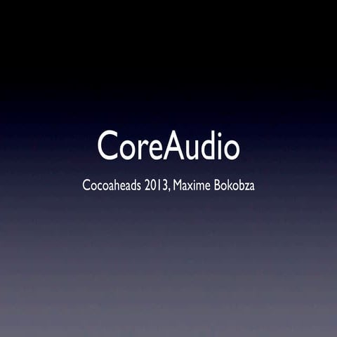 Core audio