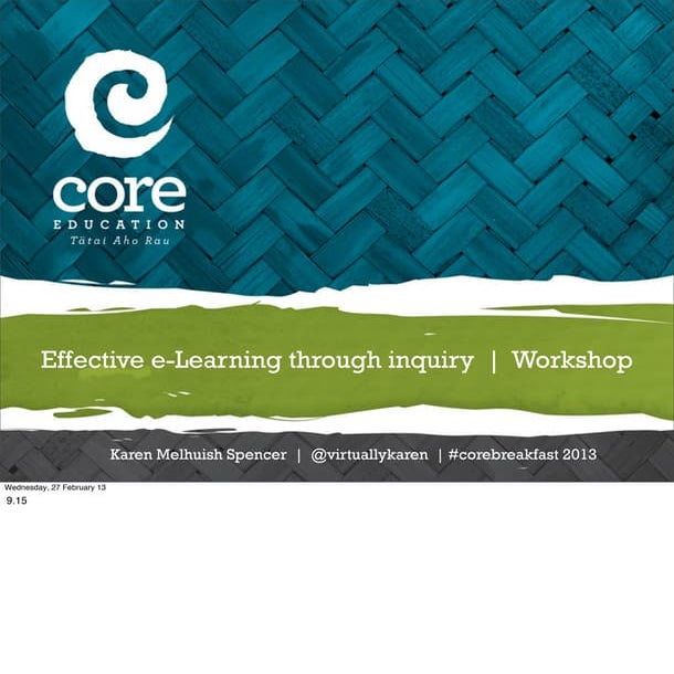 Workshop slides (PDF)  |  #corebreakfast
