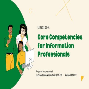 Core Competencies for Information Professionals