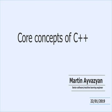 Core concepts of C++ | PPT