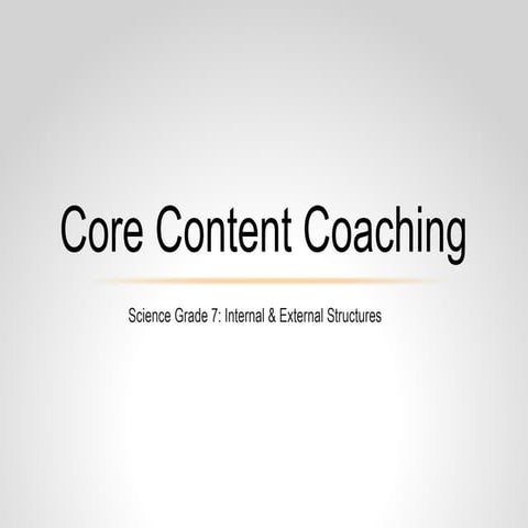 Core Content Coaching Grade 7 Internal & External Structures 14-15