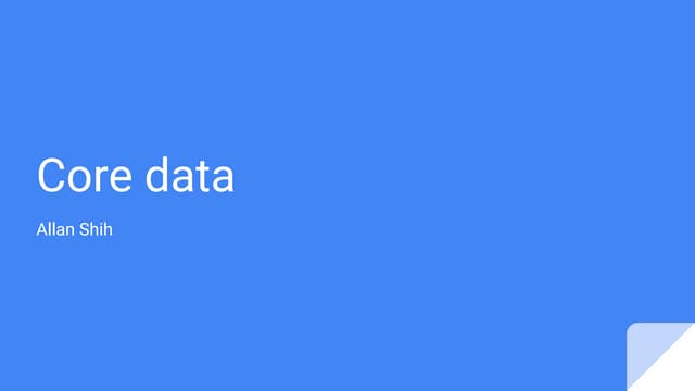 Core data in Swfit