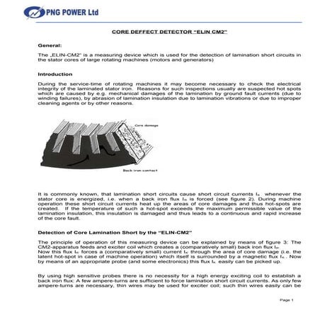 Core deffect detector