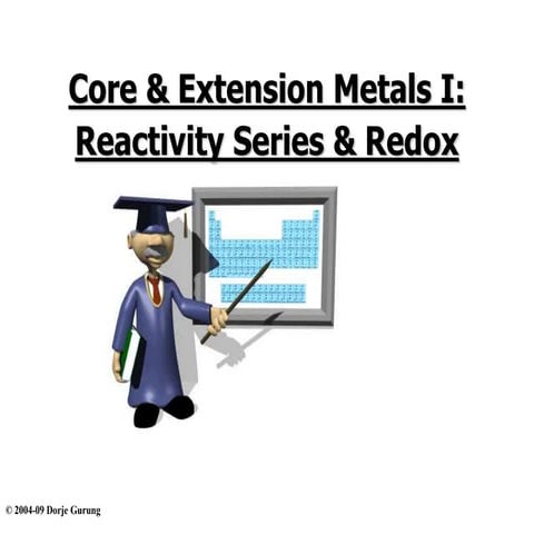 Core & Extension Metals I Reactivity Series & Redox.pptx
