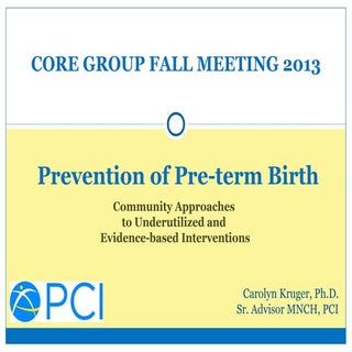 Prevention of Pre-term Birth_10.16.13