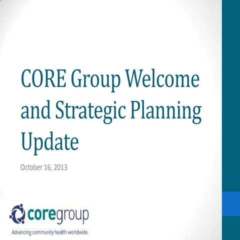 CORE Group Strategic Planning Update_Judy Lewis_10.16.1