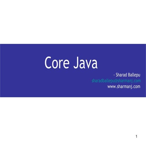 Core java | PPT