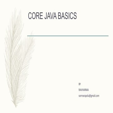 Core java &collections | PPT
