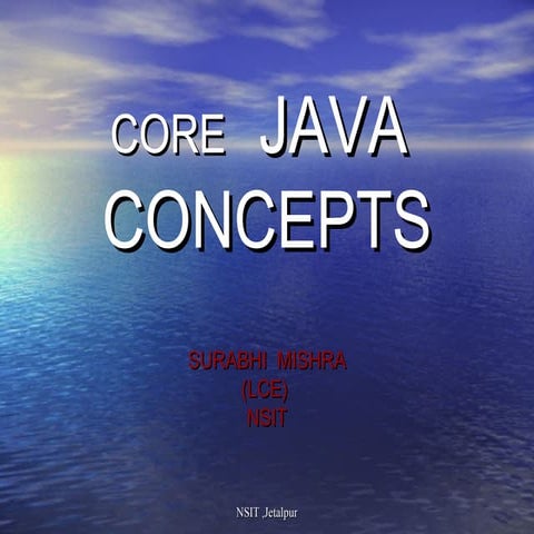 Core java concepts | PPT
