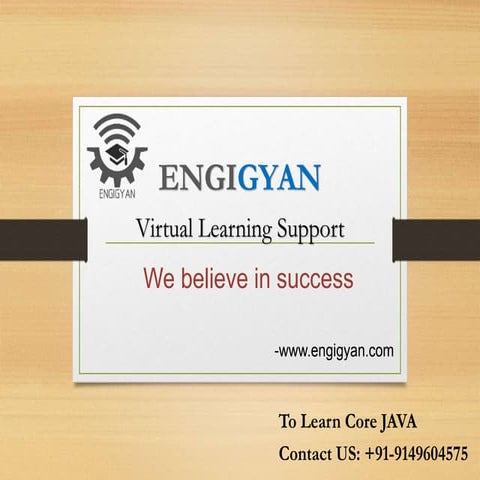 Core java course curriculum